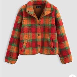 Plaid Teddy Fleece Jacket
